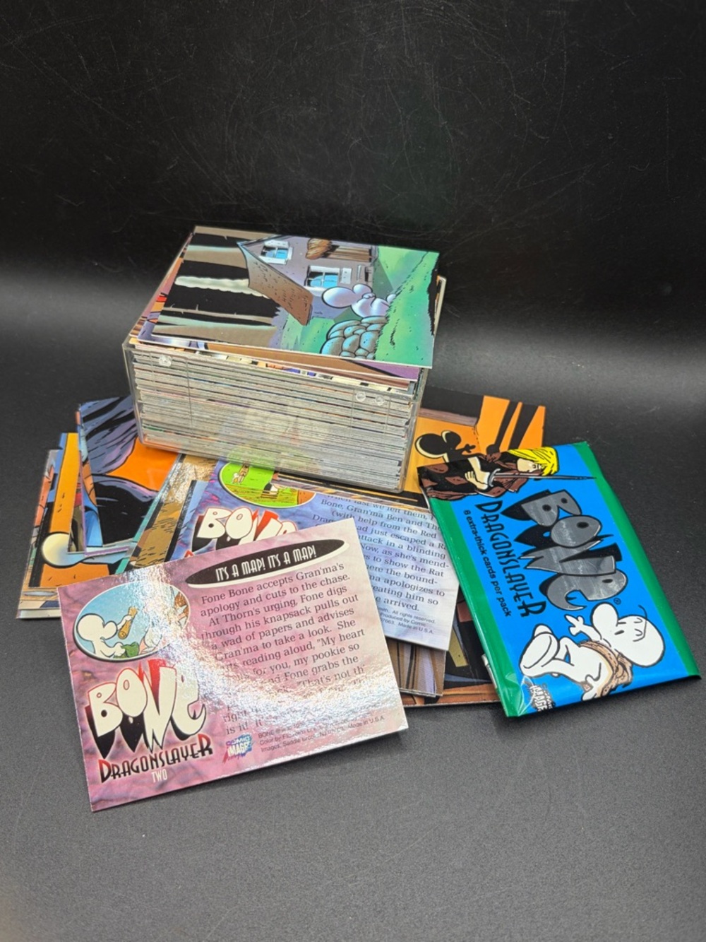 1996 BONE Jeff Smith Vintage 90s Collectible TCG Trading Cards, Group Lot